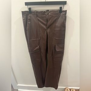 Zara Leather Cargo Pants